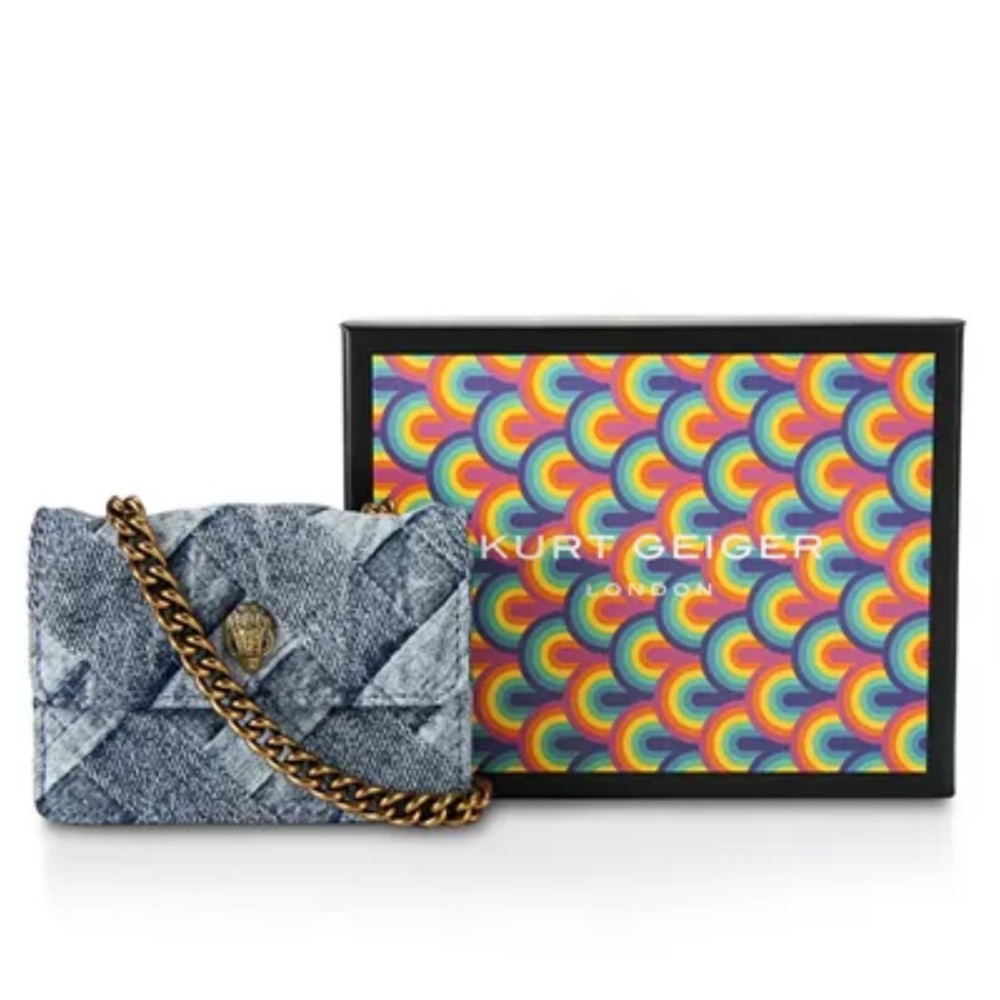 Kurt Geiger micro Kensington denim bag